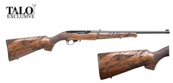 Ruger 10/22 Eagle, 22LR, 18.5", Laminated Engraved Eagle Stock, Blued, Talo Exclusive
