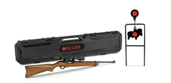 Ruger 10/22 Carbine Shooters Package 22LR 18.5" Barrel -W/Rifle, Scope, Target and Haed Case