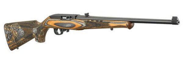 Ruger 10/22, .22 LR, 18.5", 10rd, Orange Laminated Tiger Stock