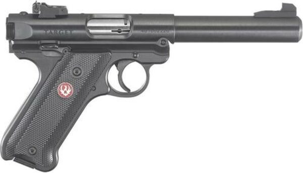 Ruger Mark IV Pistol, 22LR, 5.5", Black Synthetic, Blued, 10rd, Adjustable Sights