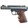 Ruger Mark IV Lite, 22/45 22LR, 4.4" Barrel, Polymer Frame, Diamond Gray Finish, Wood Laminate Grips, 10Rd Mag