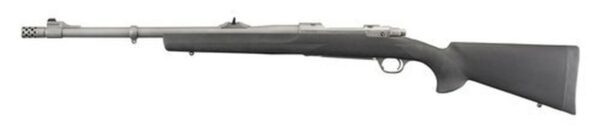 Ruger Hawkeye Alaskan .375 Ruger, 20" Barrel, Hogue Overmolded Black Stock, Stainless Steel, 3rd