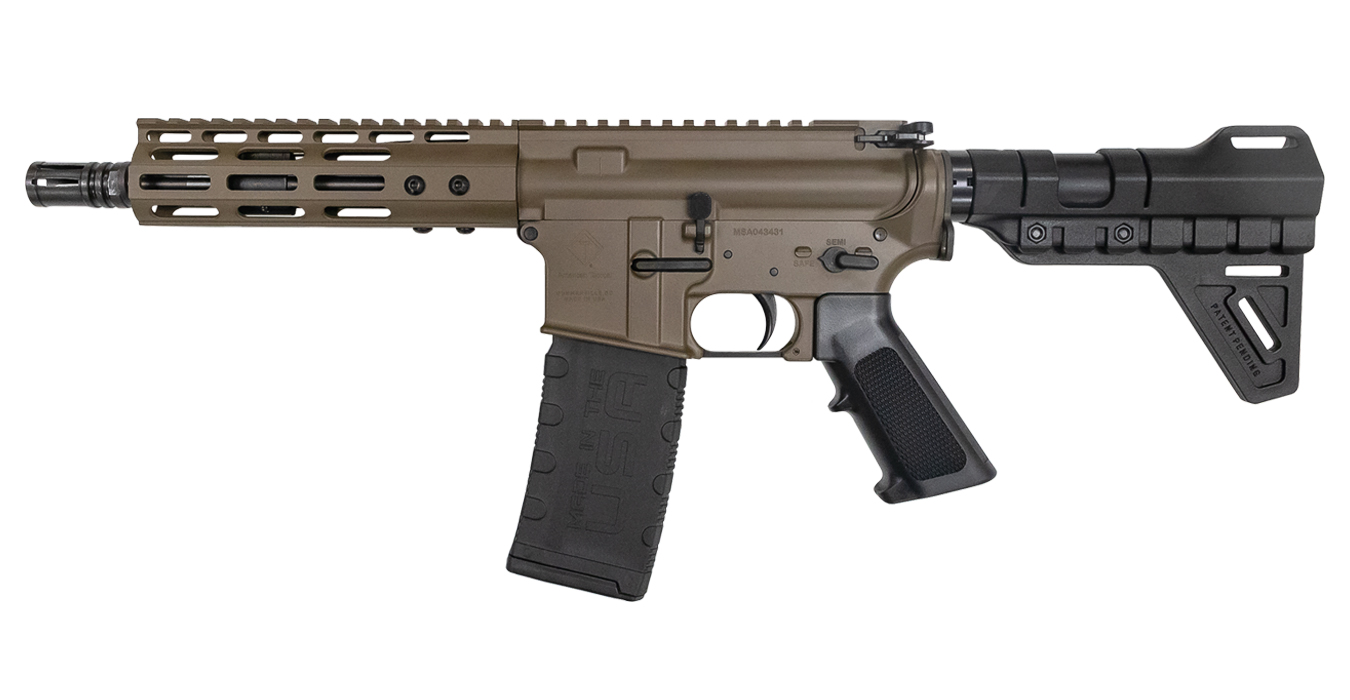 Milsport 5.56mm AR-15 Pistol with M-LOK Handguard and Patriot Brown Finish - AR-15 Pistols | The Gun Shop