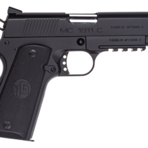 Girsan MC1911 Officer 9mm, 3.4" Barrel, Black Steel Black Grip, 7rd