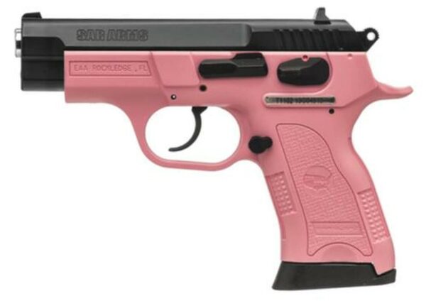 EAA SAR B6PL Compact Lady 9mm 3.8" Barrel Pink Frame Blue SS Slide 13rd Mag