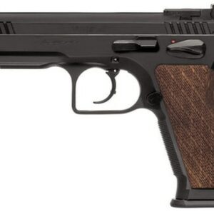 EAA Witness Stock III 9mm, 4.75" Barrel, Steel, Blue, Wooden Checkered, 17rd