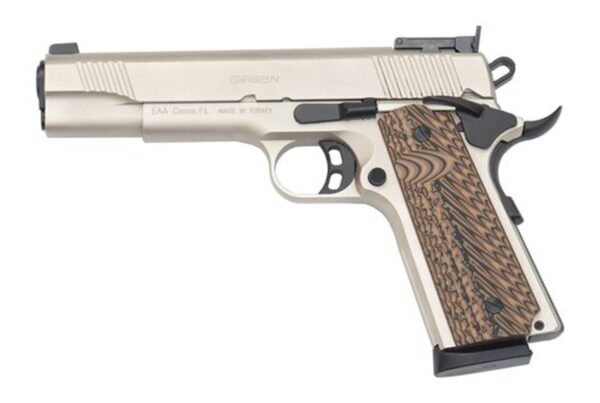 Girsan MC1911 Match 45 ACP, 5" Barrel, Ambi Safety, Nickel, 8rd