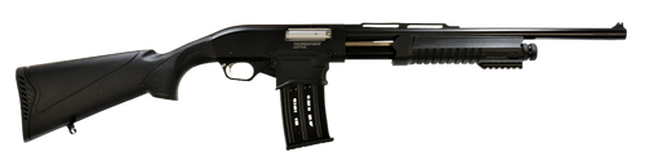 SDS Imports, , Pump-Action Shotgun, Magazine-Federal 12 Ga 3", 18.5" Barrel, Synthetic Stock, 2 Magazines, 5Rd, Black