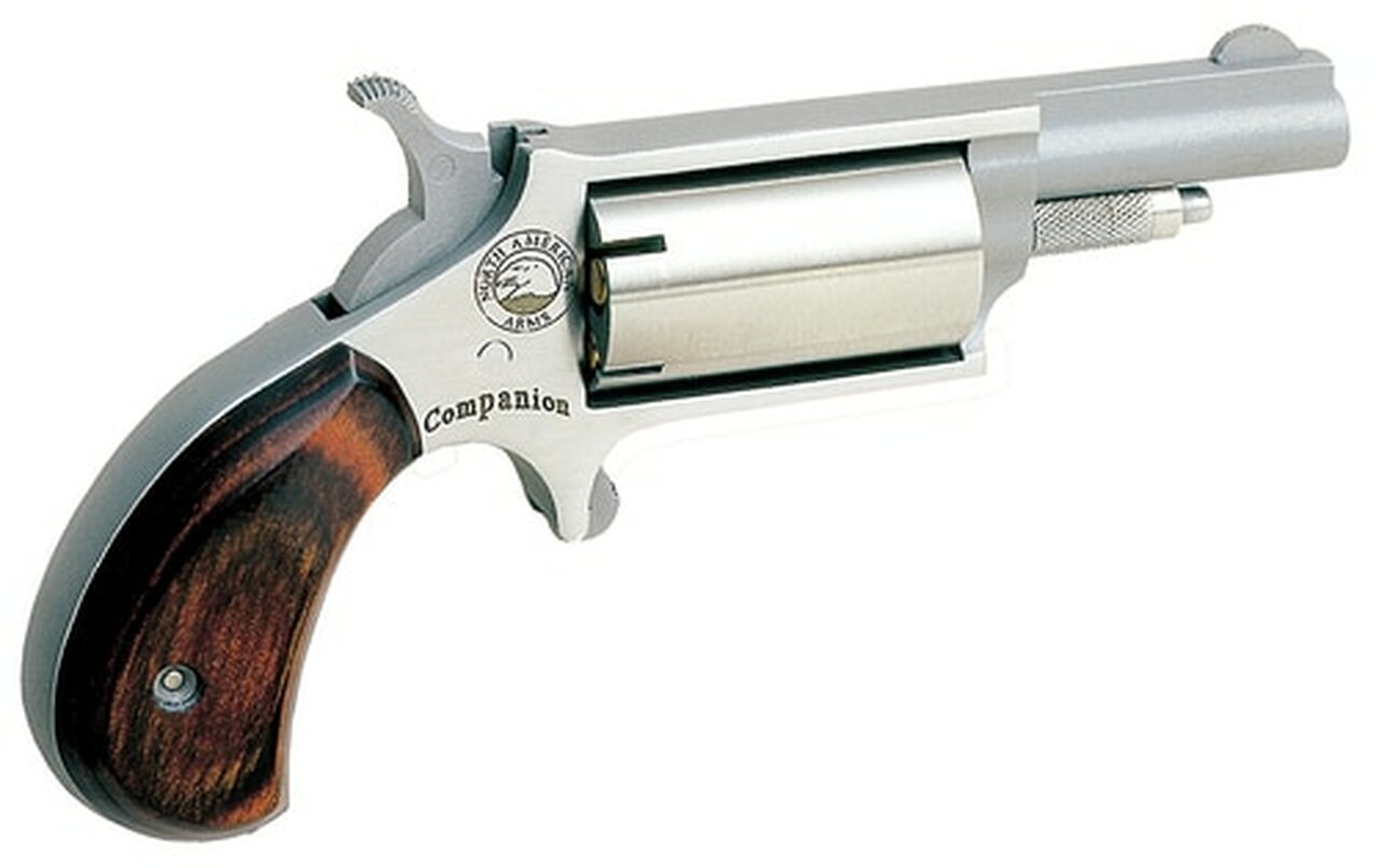 NAA Cap and Ball Revolver Single 22 1.62" Wood Stock 5