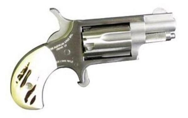 North American Arms Mini Revolver 22LR, 1.125" Barrel, SS Finish, Imitation Stag Grips 5Rd
