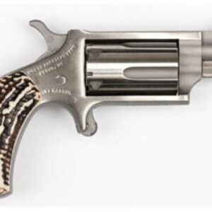 744253001598__45103.1544134708 North American Arms NAA, Mini Revolver 22WMR, 1.125" Barrel, SS Stag Grips, 5Rd