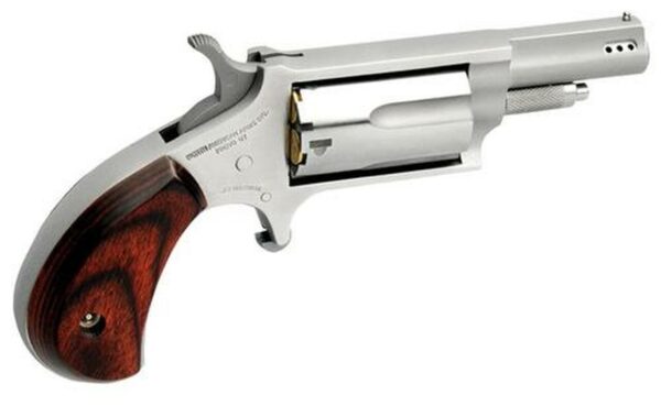 NAA Ported Combo 22 Mag 1-1/8" 5rd Rosewood Grip SS, 22LR Cyl
