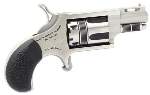 North American Arms NAA Wasp, 22LR, 1.125", 5rd, Black Rubber Grip, SS