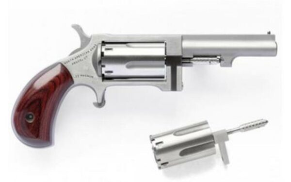 NAA Sindwinder Conversion Single Action 22 Win Mag & 22LR 2.5" Barrel SS Finish, 5rd