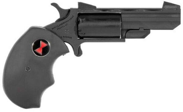 NAA Black Widow .22 Mag, 2" Barrel, Black Oversized Rubber Grip, Black, 5rd