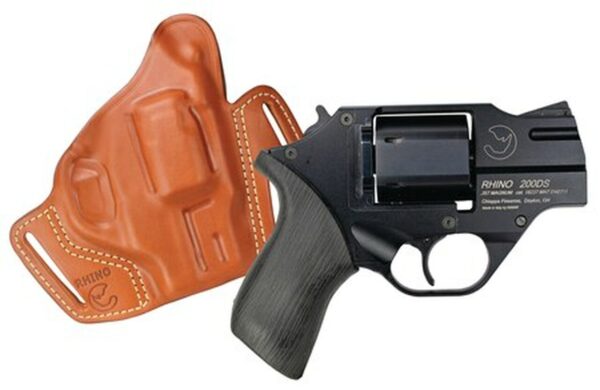 Chiappa MKS Rhino 357 Magnum/38 Special 2" Barrel 6rd Black Rubber Grip Black