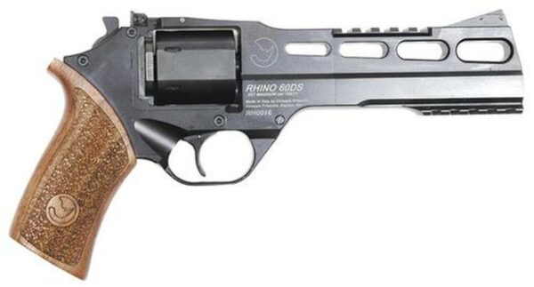 Chiappa Rhino SA/DA Revolver .357 Mag/38 Spl 6" Barrel Black Medium Wood Grips 6rd