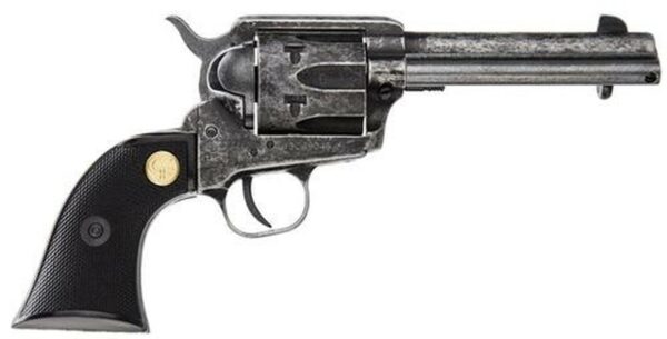 Chiappa 1873 SAA-22 22LR 4.75" 6rd Black Checkered Grip Antiqued