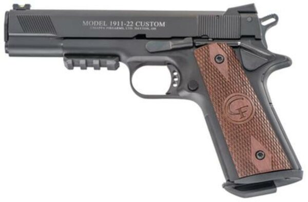 Chiappa 1911-22 Custom 22LR 5" Fixed Barrel Novak Style Rear Sight Fiber Optic Front Sight 10 Rd Mag