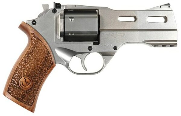 Chiappa White Rhino 357 RemMag 4" 6rd Wood Grip Nickel