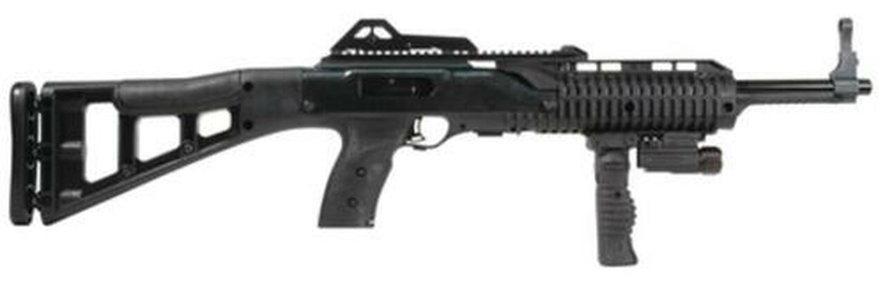 Hi-Point 4595TS Carbine 45 ACP 17.5" Barrel Black Polymer Skeletonized Target Stock Adjustable Sights 9rd, Forward Folding Grip And Light