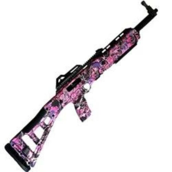 Hi-Point Model 4095TS .40 Smith & Wesson 17.5" Barrel Black Pink Polymer Skeletonized Target Stock Adjustable Sights 10rd