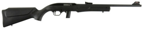 Rossi 22LR, 18" Barrel, Black, Synthetic Stock, 10Rd, Adjustable Fiber Optic Sights