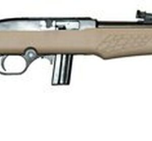 Rossi 22LR, 18" Barrel, Flat Dark Earth Synthetic Stock, 10Rd, Adjustable Fiber Optic Sights