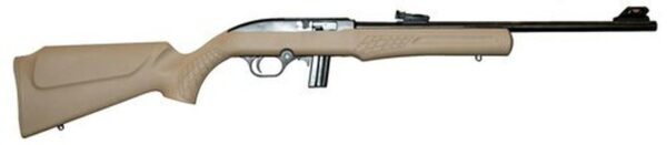 Rossi 22LR, 18" Barrel, Flat Dark Earth Synthetic Stock, 10Rd, Adjustable Fiber Optic Sights