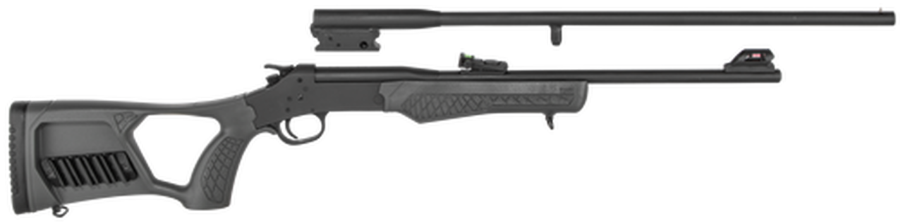 Rossi Tuffy Matched Pair, Single Shot, 22 LR, 410 Ga, 18.5" Barrel, Gray, Synthetic Stock