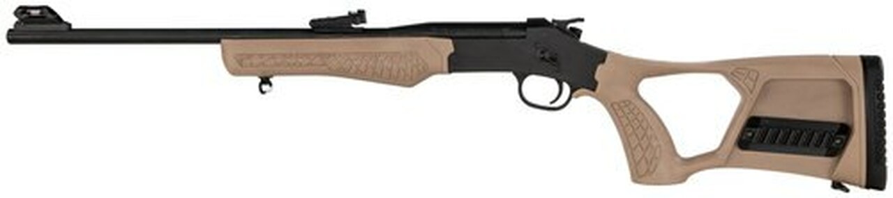 Rossi Tuffy Matched Pair, Single Shot, 22 LR, 410 Ga, 18.5" Barrel, Tan, Synthetic Stock