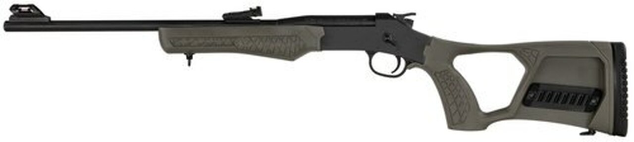 Rossi Matched Pair Single 410 Ga/22 LR Matte Black/OD Green Thumbhole Stock