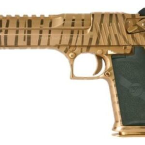 Magnum Research Desert Eagle, .50 AE, Titanium Gold, Tiger Stripes