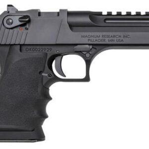 Magnum Research Desert Eagle L5 44 Mag, 5" Barrel w/Integral Muzzle Brakel, Black Finish, Hogue Soft Rubber Grips w/Finger Grooves, 8Rd Mag