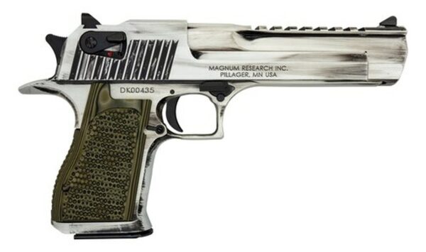 Desert Eagle Apocalyptic 44 Mag, 6" Barrel, White Matte Distressed Finish, 8rd Mag
