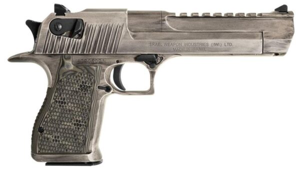 Magnum Research Desert Eagle 50 AE 6" Barrel Apocalyptic Distressed White Cerakote 7rd