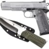 Desert Eagle 1911 Pistol/Knife Combo 45 ACP 5" Barrel SS Finish 8rd Mag Plus 1911 Fixed Blade Knife, Sheath