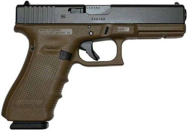 Glock 17 Gen4 9mm, Flat Dark Earth Frame, 17rd