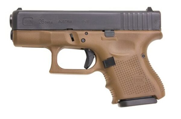 Glock G26 Gen4 9mm Flat Dark Earth Frame 10 round