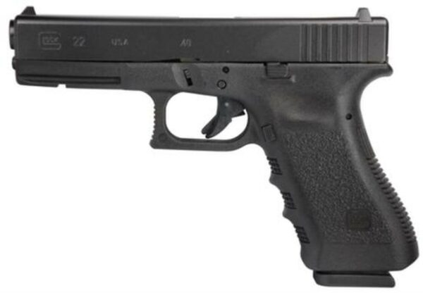 Glock, 22, Safe Action, 40S&W, 4.49" Barrel, Polymer Frame, Matte Finish, Fixed Sights, 15Rd, 2 Magazines, Glock OEM Rail, Right Hand