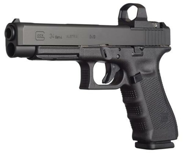 Glock G34 Gen4 MOS 9mm 5.3" Barrel, Adjustable Sights, 10 Rd Mag, Modular Optic System