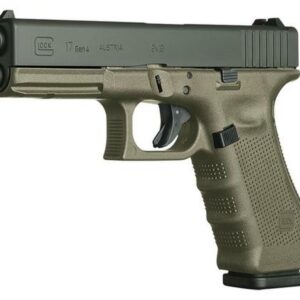 Glock G17 G4 9mm, 4.48", 10rd, Fixed Sights, OD Green Frame