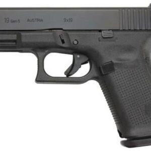 Glock G19 Gen5, 9mm, 4" Barrel, Fixed Sights, Modular Backstrap, 15rd