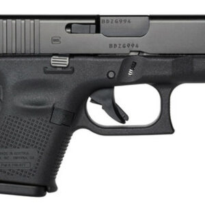 Glock, 26 Gen5, Semi-automatic, Striker Fired, Sub Compact, 9mm, 3.43" Marksman Barrel, Polymer Frame, Matte Finish, Fixed Sights, 10Rd, 3 Magazines, Ambidextrous Slide Stop Lever, nDLC Finished Slide and Barrel, No Finger Grooves