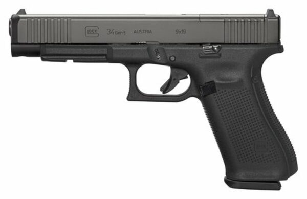 Glock G34 9mm Gen 5 MOS, 5.3", 17rd, Adjustable Sights, Front Serrations