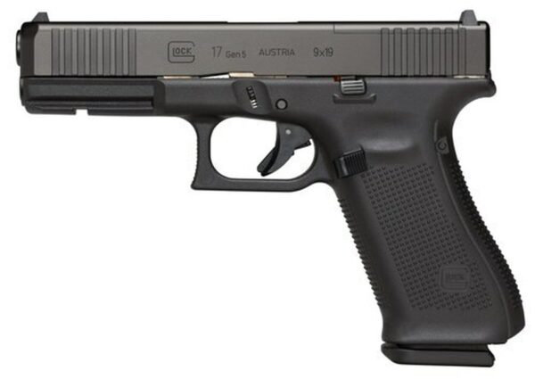 Glock G17 Gen5, 9mm, 4.49" Barrel, 10rd, Black Frame, Black nDLC Slide