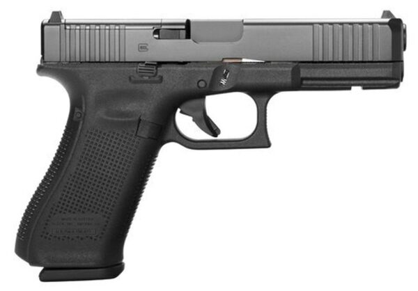 Glock G17 Gen5, 9mm, 4.49" Barrel, 10rd, Black Frame, Black nDLC Slide