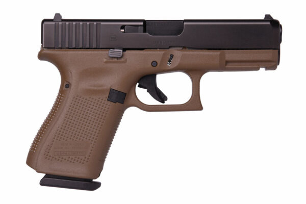 Glock 19 Gen 5 9mm Flat Dark Earth Frame Fixed Sights 15rd Mag