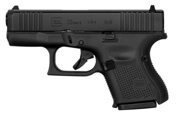 Glock G26 Gen5 9mm, 3.43" Barrel, Glock Night Sights, 10rd front ser. 3 magazines LE ONLY
