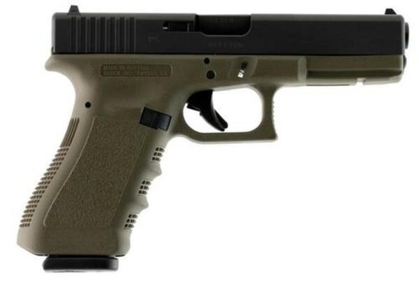Glock G17 9mm, Fixed Sights, OD Green, 10rd Mags